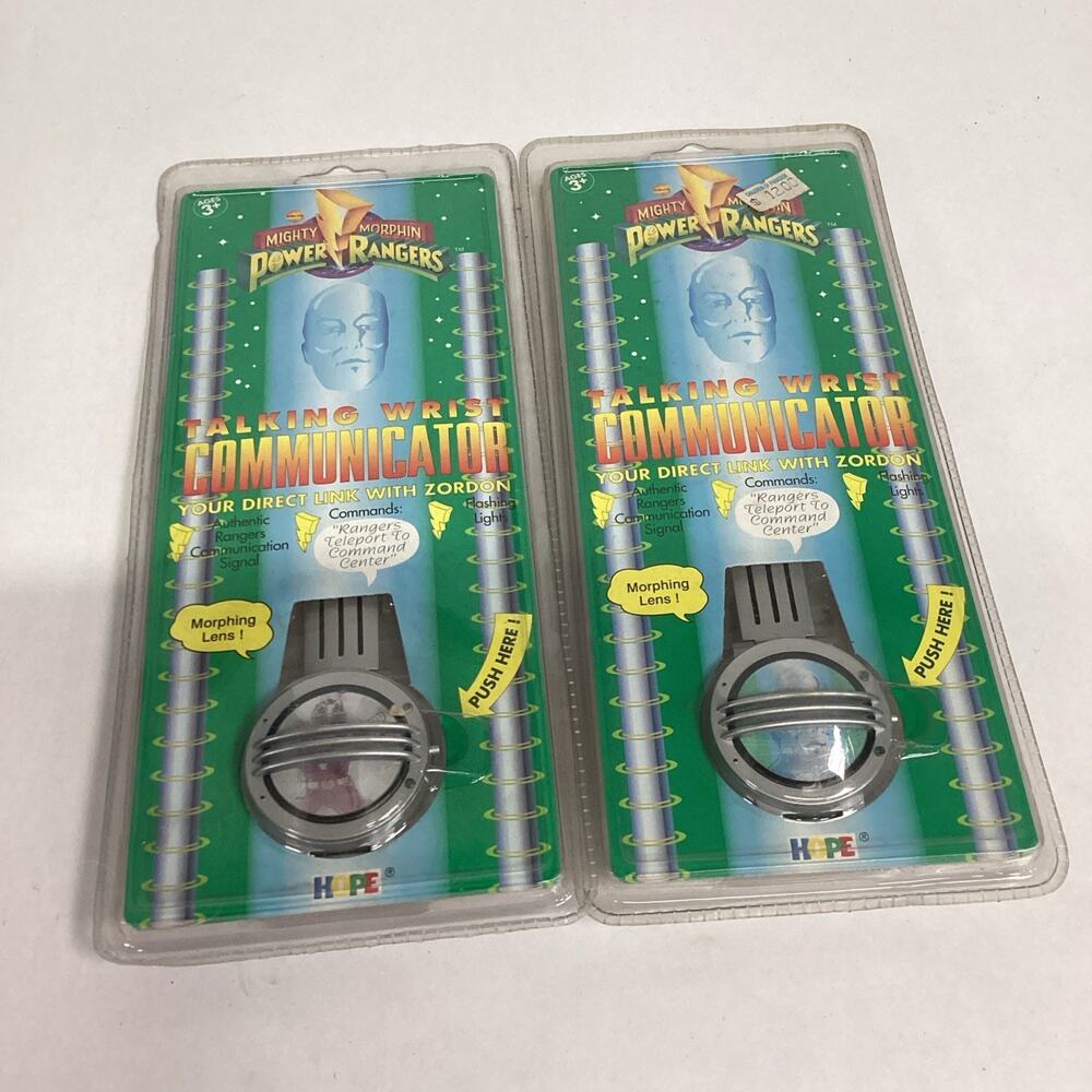 Lot Of 2 - Mighty Morphin Power Rangers TALKING WRIST COMMUNICATOR RANGER 1995
